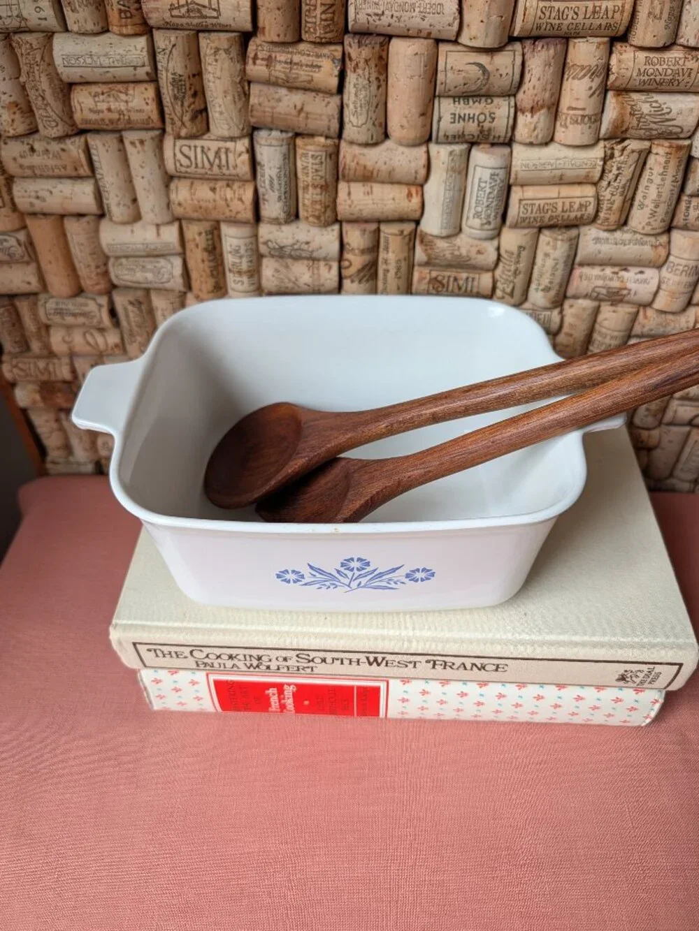 Vintage Hand‑Carved Wooden Salad Servers | MCM Danish Modern Style 11 3/4